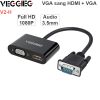VGA audio 3.5mm sang HDMI VGA converter Veggieg V2-H 1080P
