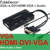 VGA + Audio ra HDMI-DVI-VGA có audio 3.5mm 25Cm CableDeconn