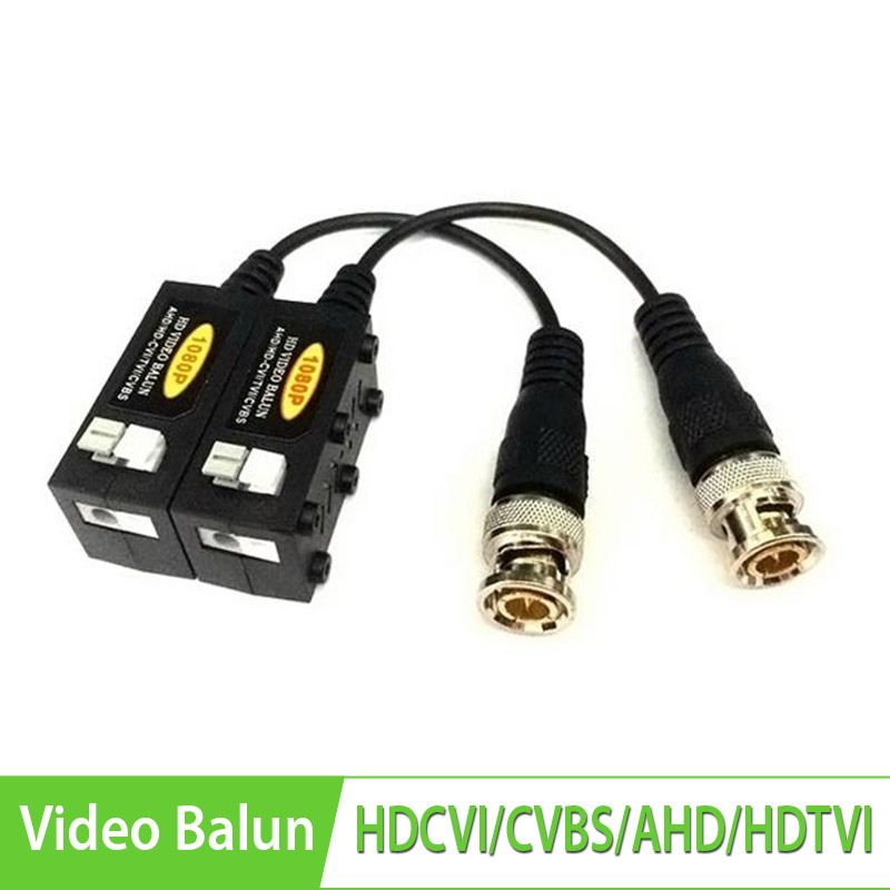 Video Balun HDCVI, CVBS, AHD, HDTVI 1080P - Khuếch đại mở rộng tín hiệu cáp đồng trục qua dây mạng dây điện
