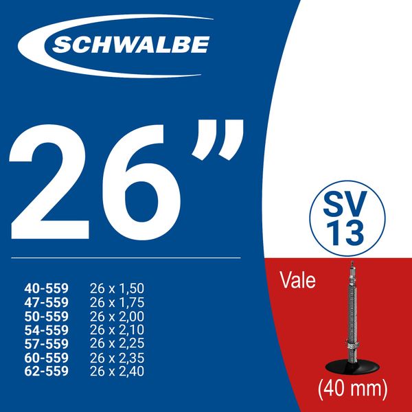 RUỘT XE ĐẠP SCHWALBE 26” SV13 (40mm)