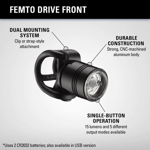 Đèn Trước Xe Đạp | Femto Drive - Vàng