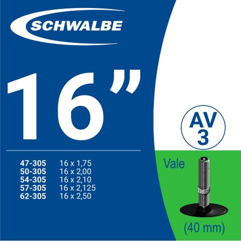 Ruột Xe Đạp Schwalbe | 16 AV3 (40mm)