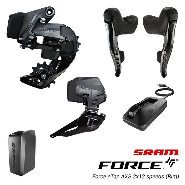 GROUPSET ĐIỆN TỬ KHÔNG DÂY SRAM FORCE ETAP AXS 2x12 (THẮNG VÀNH)