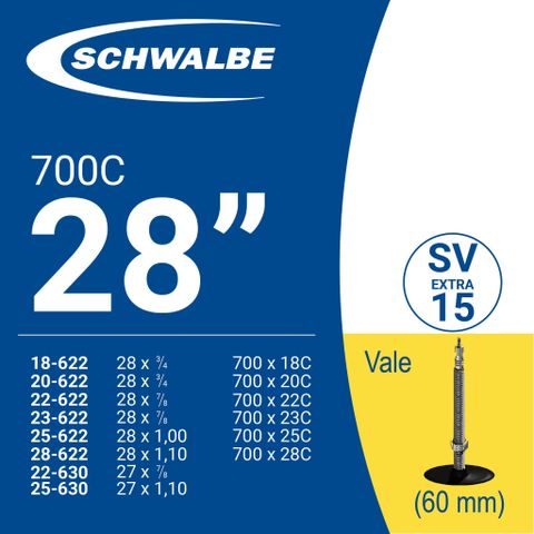 Ruột Xe Đạp Schwalbe | 700C SV15 (60mm)