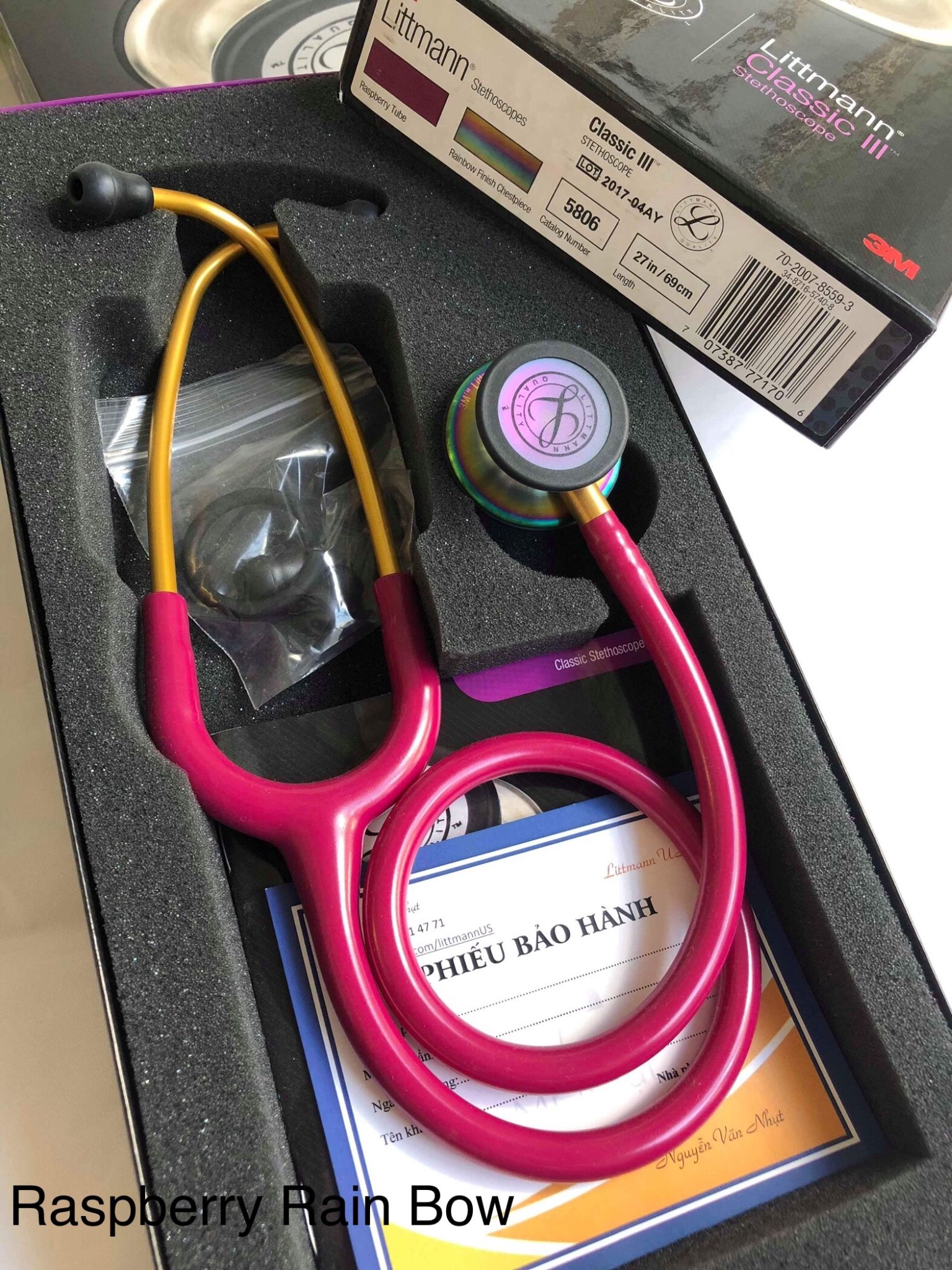 Littmann Classic Iii Raspberry Rainbow Allmed 9721