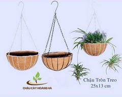 Chậu treo xơ dừa tròn