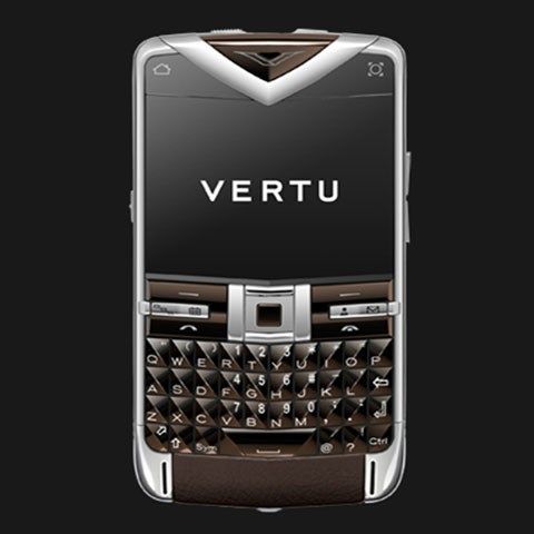 Vertu Quest Sapphire keys Brown Leather