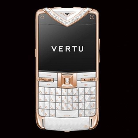 Vertu Quest White Alligator Red Gold Diamond