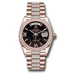 Đồng hồ Rolex Everose Gold Day-Date Diamond Bezel Eisenkiesel Diamond Index Roman 9 Dial Diamond President Bracelet 128345rbr eididrdp 36mm