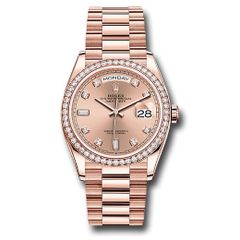 Đồng hồ Rolex Everose Gold Day-Date Diamond Bezel Rose Diamond Dial President Bracelet 128345RBR rodp 36mm