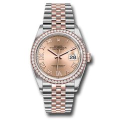 Đồng hồ Rolex Steel and Everose Rolesor Datejust Diamond Bezel Rose Roman Dial Jubilee Bracelet 126281RBR rdr69j 36mm