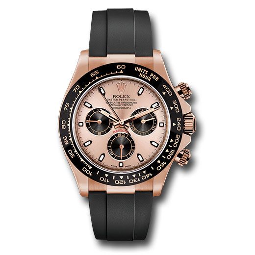 Đồng hồ Rolex Everose Gold Cosmograph Daytona Pink Index Dial Black Oysterflex Strap 116515LN pbkof 40mm