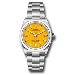 Đồng hồ Rolex Oyster Perpetual Domed Bezel Yellow Index Dial Oyster Bracelet 126000 yio 36mm