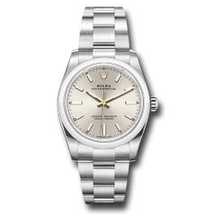 Đồng hồ Rolex Oyster Perpetual Domed Bezel Silver Index Dial Oyster Bracelet 124200 sio 34mm