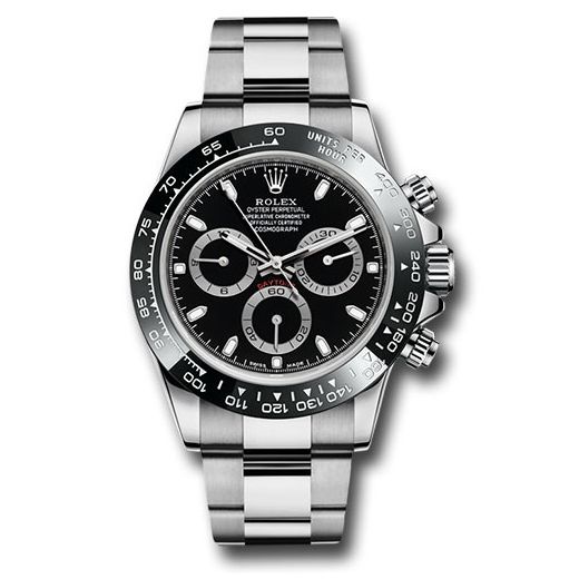 Đồng hồ Rolex Steel Cosmograph Daytona Black Index Dial 116500LN bk 40mm