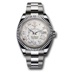 Đồng hồ Rolex White Gold Sky-Dweller Ivory Satin Finish Roman Dial Oyster Bracelet 326939 iv 42mm