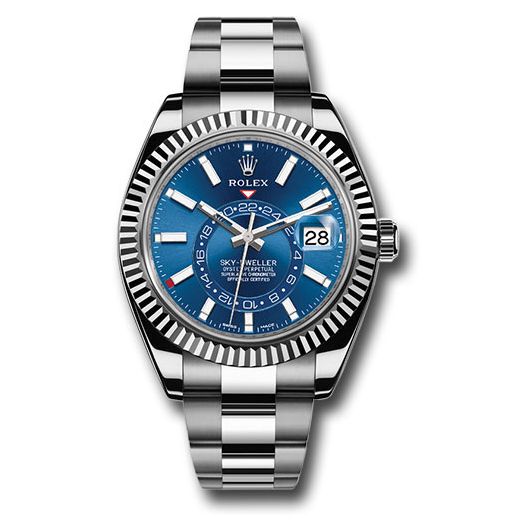 Đồng hồ Rolex White Rolesor Sky-Dweller Blue Index Dial Oyster Bracelet 326934 bl 42mm