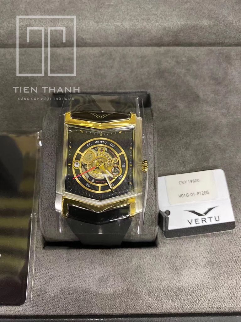Đồng hồ Vertu watch thép điểm vàng chanh V01G-01-P12EG