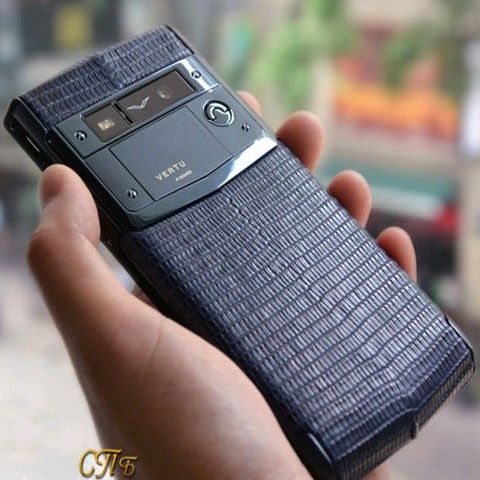 Vertu Signature Touch Pure Navy Lizard