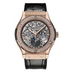 Đồng hồ Hublot Classic Fusion Aerofusion Moonphase King Gold Diamonds 517.OX.0180.LR.1104 45mm