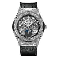 Đồng hồ Hublot Classic Fusion Aerofusion Moonphase Titanium Pavé 547.NX.0170.LR.1704 42mm