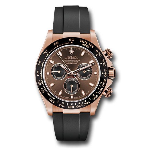 Đồng hồ Rolex Everose Gold Cosmograph Daytona Chocolate Index Dial Black Oysterflex Strap 116515LN chobkof 40mm