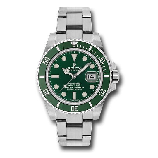 Đồng hồ Rolex Steel Submariner Date The Hulk Green Dial 116610LV 40mm