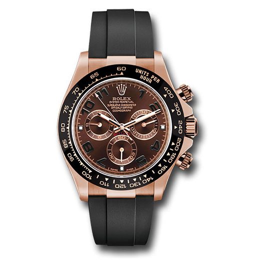 Đồng hồ Rolex Everose Gold Cosmograph Daytona Chocolate Arabic Dial Black Oysterflex Strap 116515LN choof 40mm