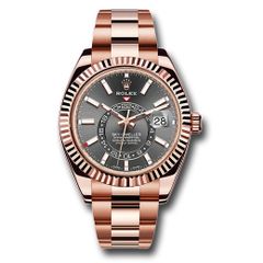 Đồng hồ Rolex Everose Gold Sky-Dweller Dark Rhodium Index Dial Oyster Bracelet 326935 dkr 42mm