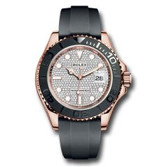 Đồng hồ Rolex Everose Gold Yacht-Master Diamond Paved Dial Oysterflex Strap 126655dp 40mm