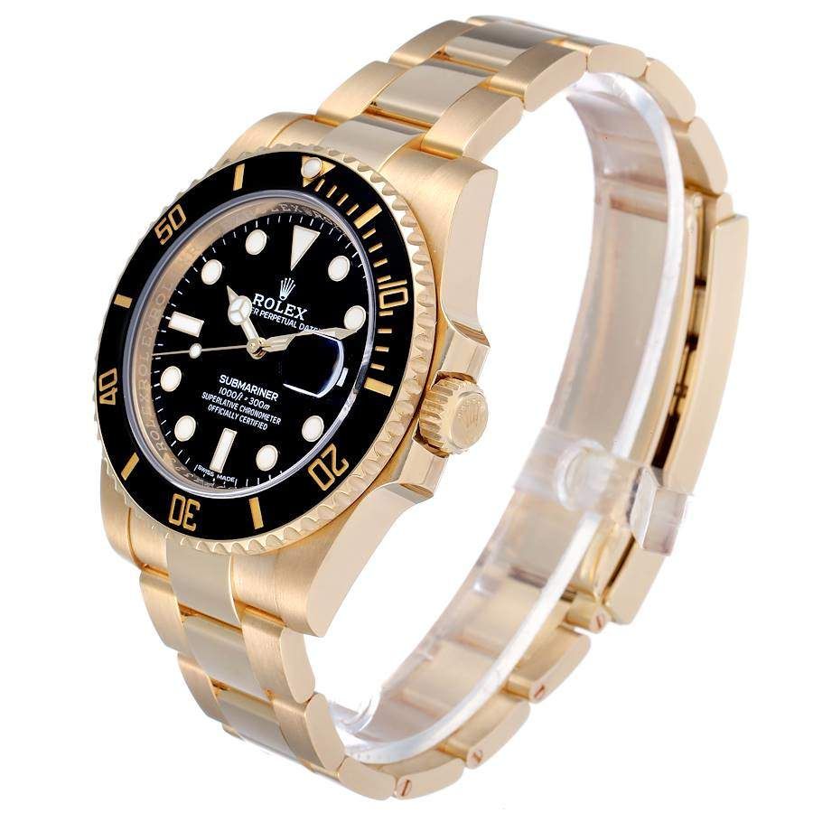 Đồng hồ Rolex Yellow Gold Submariner Date Black Dial 116618 bk 40mm
