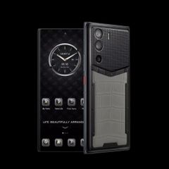 METAVERTU Grey Alligator Leather Clous De Paris Pro