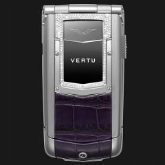 Vertu Ayxta Purple Leather Diamond Trim Ceramic Keys