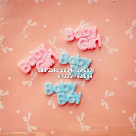 LET0010 - Chữ Baby Boy/ Baby Girl Trang trí Điện thoại