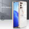 Ốp lưng OPPO Reno 5 hình Nai mạ viền crom (viền vuông)