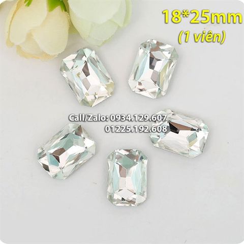 Hạt đá chữ nhật 18*25mm (5 viên)