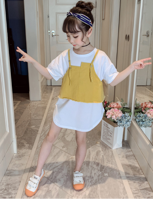 DAM810- Đầm thun + vest jeans