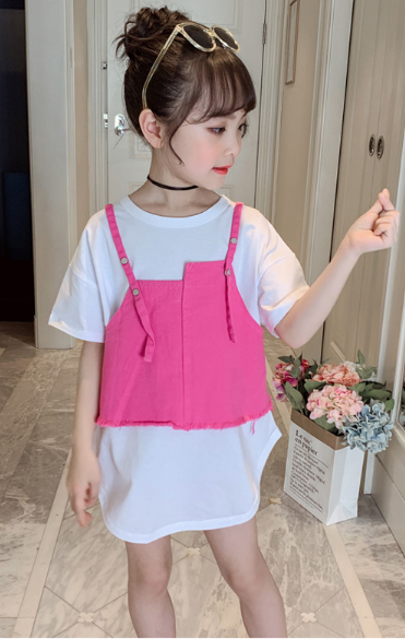 DAM810- Đầm thun + vest jeans