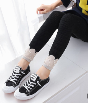 QD444- Quần legging rô đính hạt