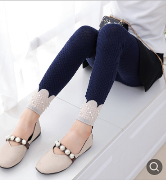 QD444- Quần legging rô đính hạt