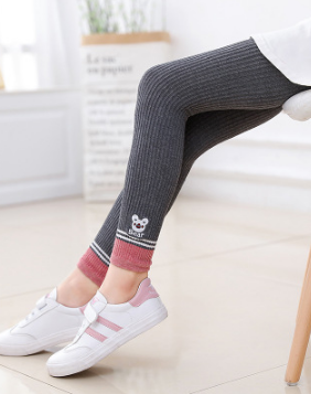 KM-QD445- Quần legging sọc thêu