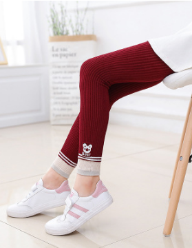 KM-QD445- Quần legging sọc thêu