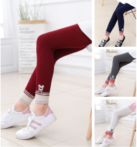 KM-QD445- Quần legging sọc thêu
