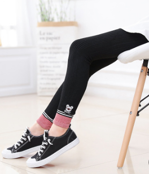 KM-QD445- Quần legging sọc thêu
