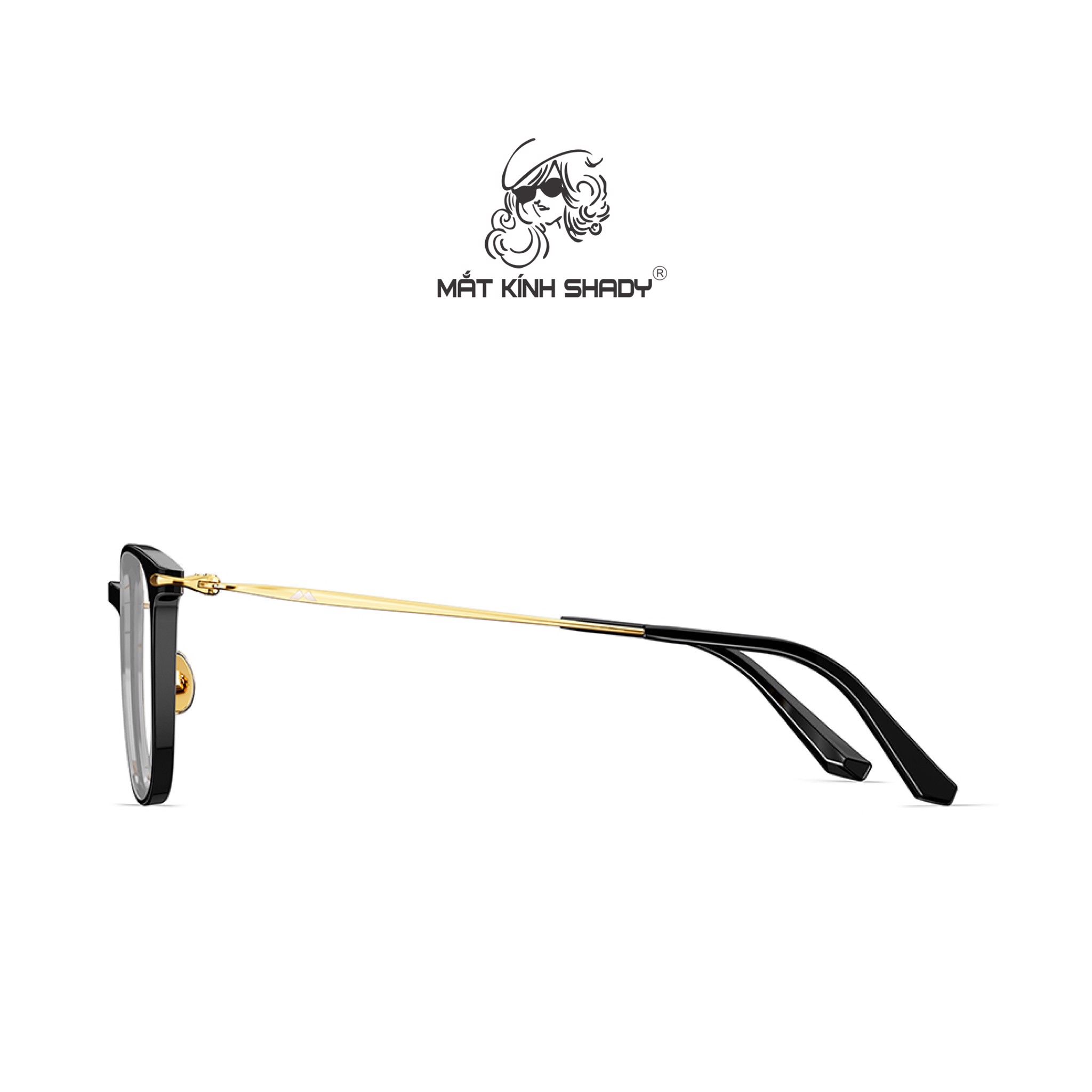 Gọng Kính Cận Dáng Vuông Bầu Thời Trang Unisex Cao Cấp, Chính Hãng Molsion - MJ5038
