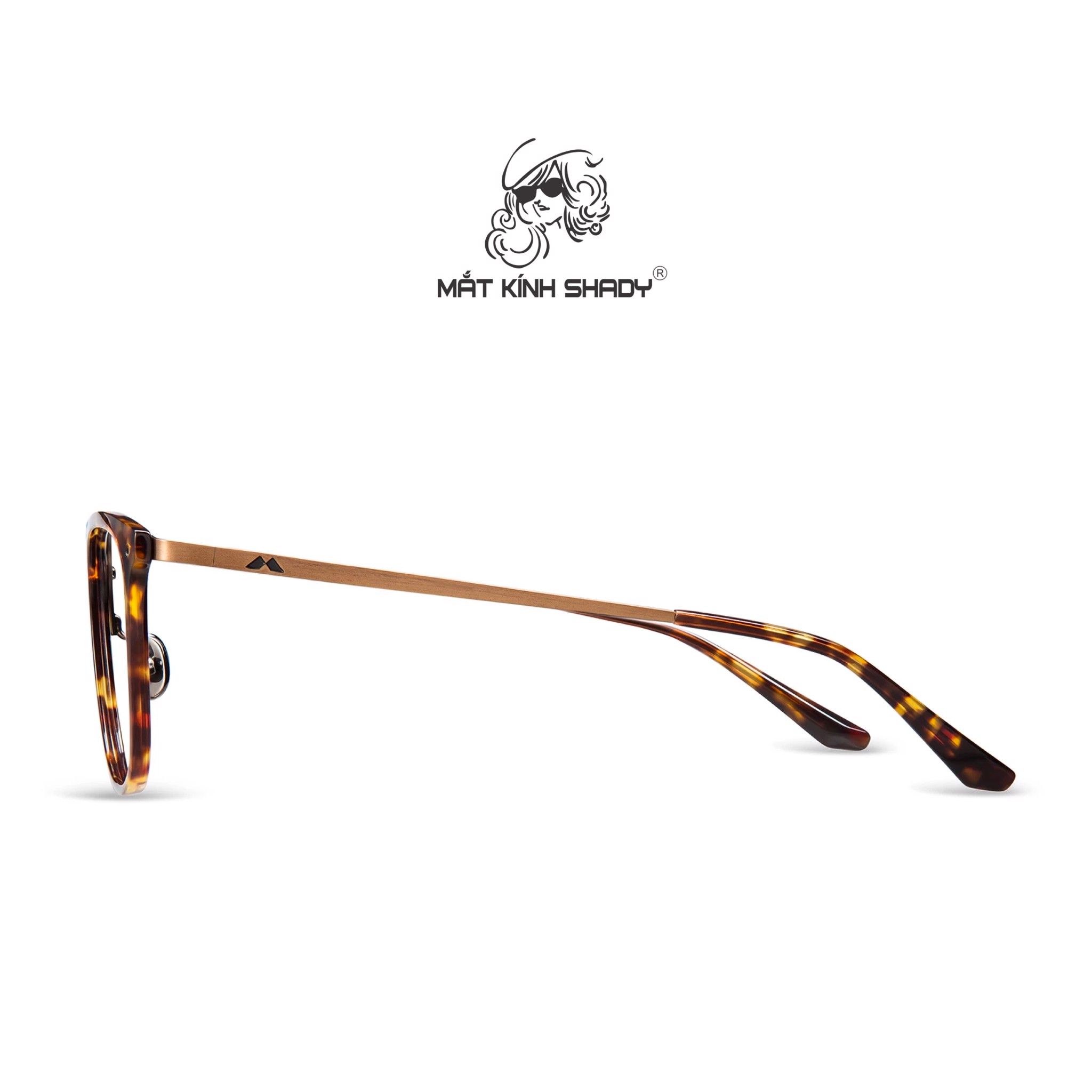 Gọng Kính Cận Dáng Vuông Bầu Thời Trang Unisex Cao Cấp, Chính Hãng Molsion - MJ6081