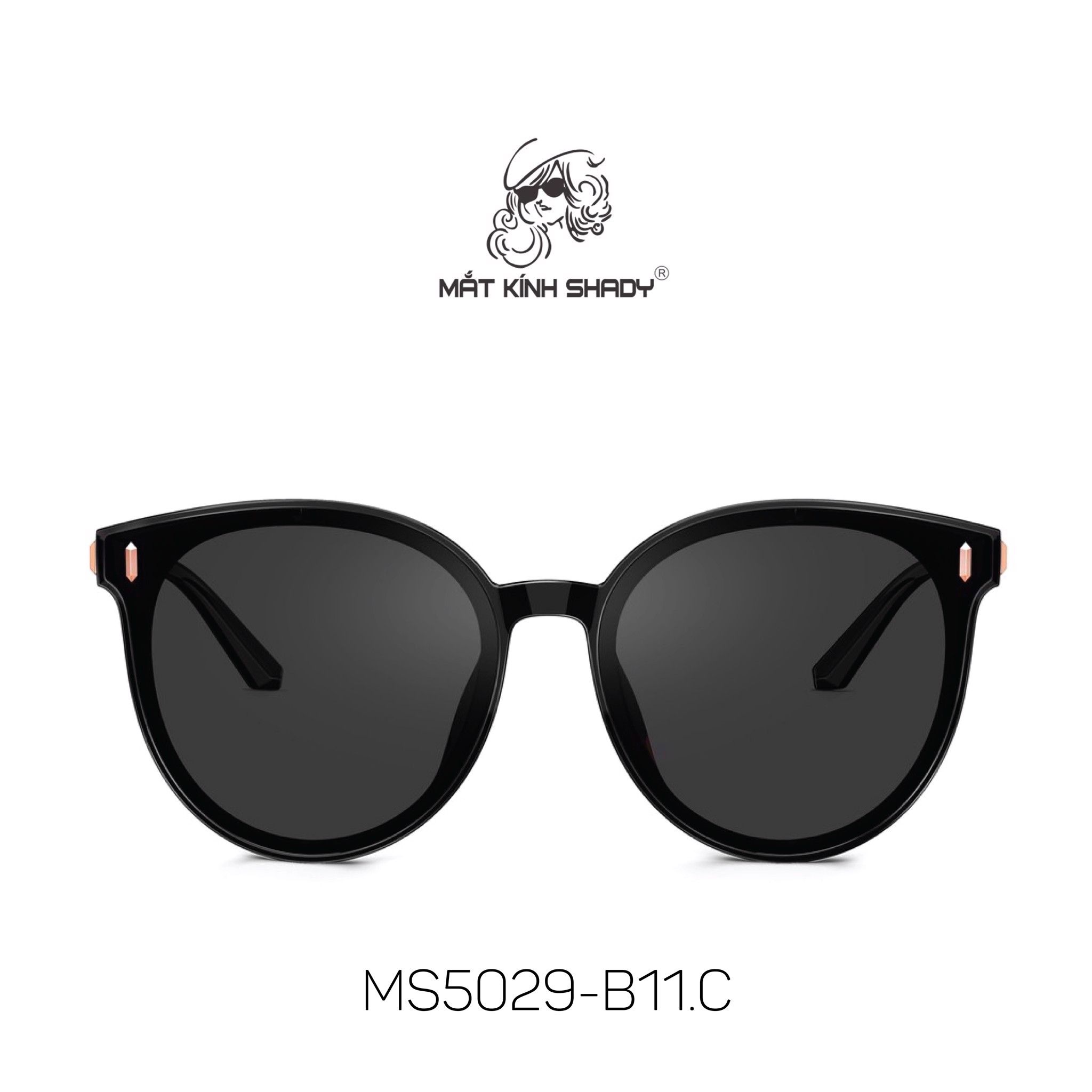 Kính Mát Chính Hãng Molsion Dáng Mắt Mèo Thời Trang Nữ, Nhựa Acetate Cao Cấp - MS5029