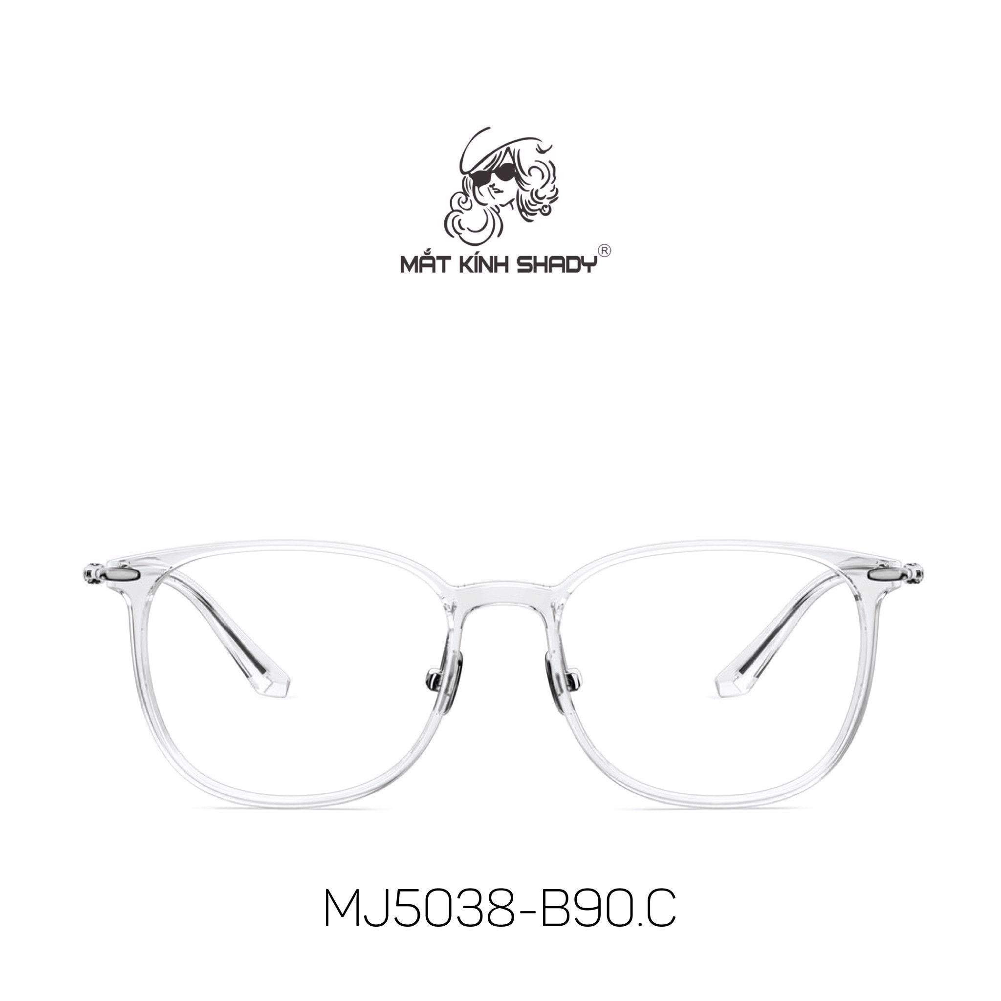 Gọng Kính Cận Dáng Vuông Bầu Thời Trang Unisex Cao Cấp, Chính Hãng Molsion - MJ5038