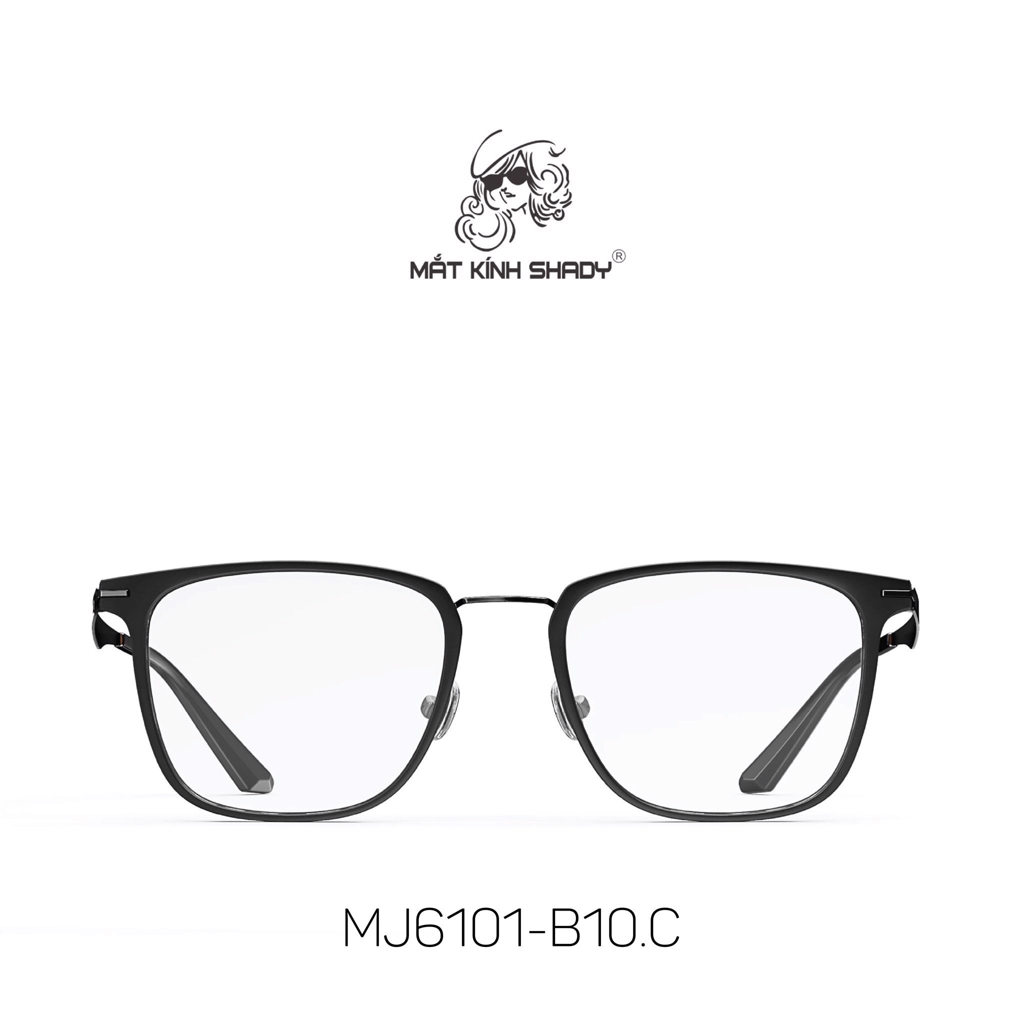 Gọng Kính Cận Chính Hãng Molsion Unisex, Chất Nhựa TR Và Thép Không Gỉ Cao Cấp - MJ6101