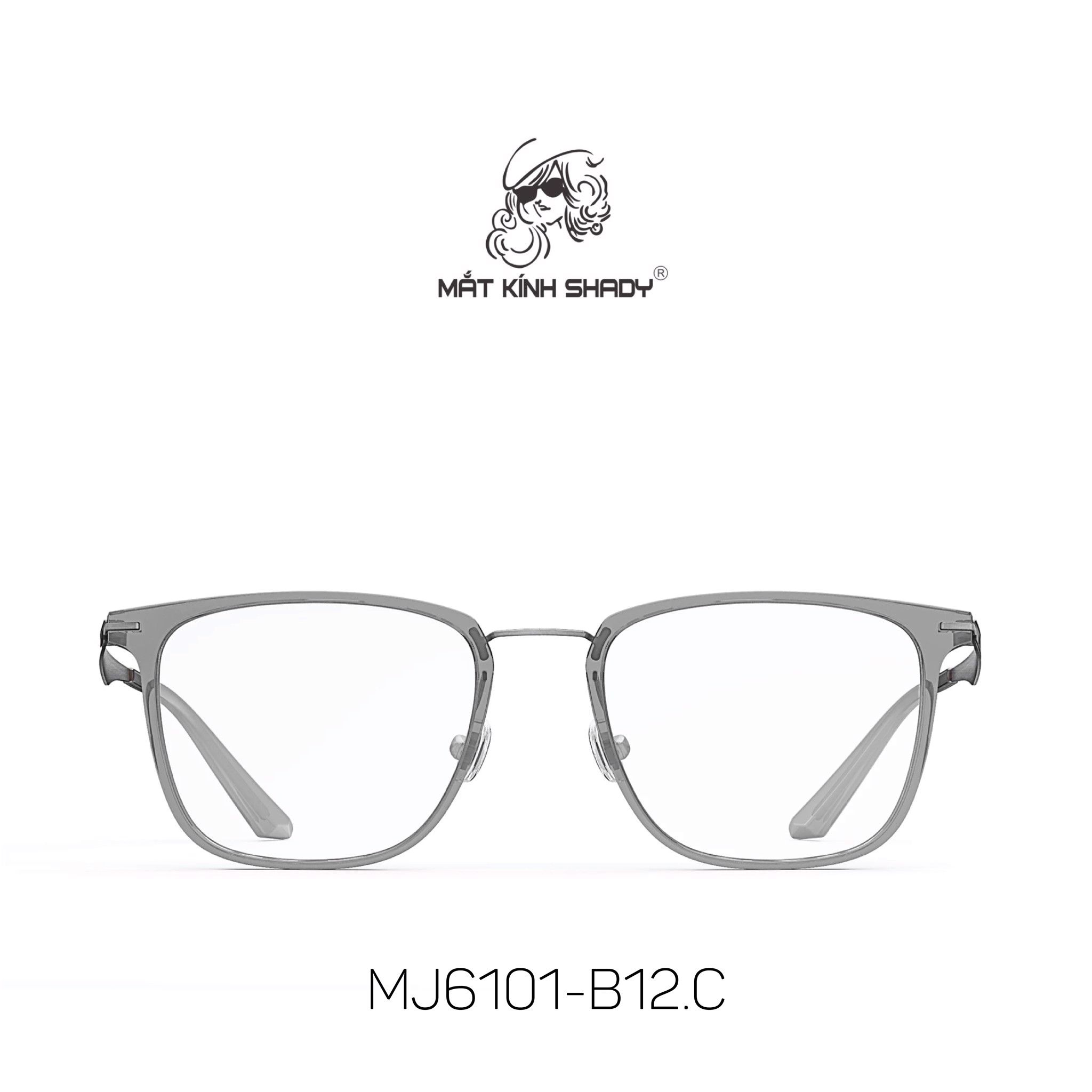 Gọng Kính Cận Chính Hãng Molsion Unisex, Chất Nhựa TR Và Thép Không Gỉ Cao Cấp - MJ6101